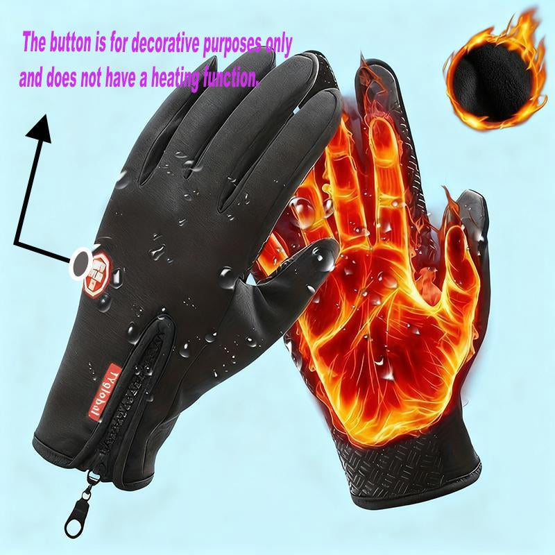 Outdoor Winter Gloves, Touchscreen Andwindproof Full-Finger Gloves for Sports, Travel,And Daily Activities