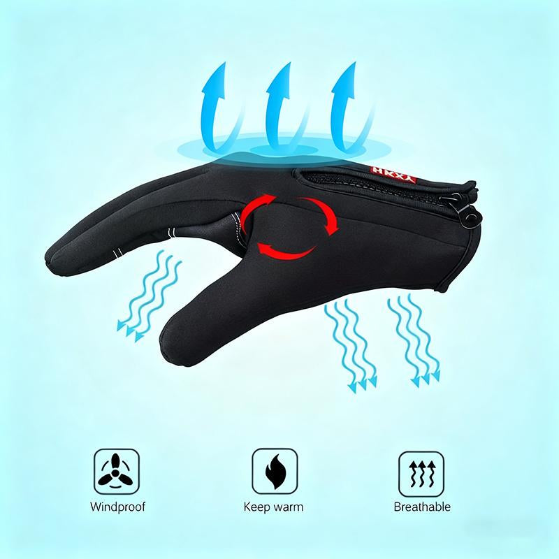 Outdoor Winter Gloves, Touchscreen Andwindproof Full-Finger Gloves for Sports, Travel,And Daily Activities