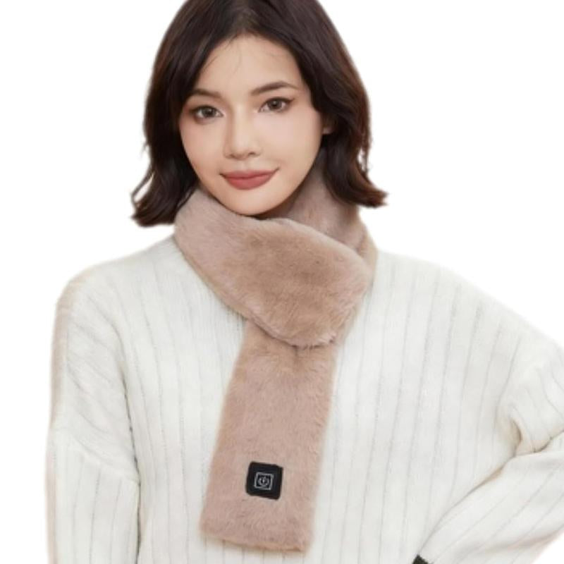 Luxurious Graphene Heated Scarf for Men and Women - Faux Fur Neck Heating Pad with 3 Adjustable Heat Levels for Ultimate Comfort and Pain Relief - Perfect Gift for Loved Ones!